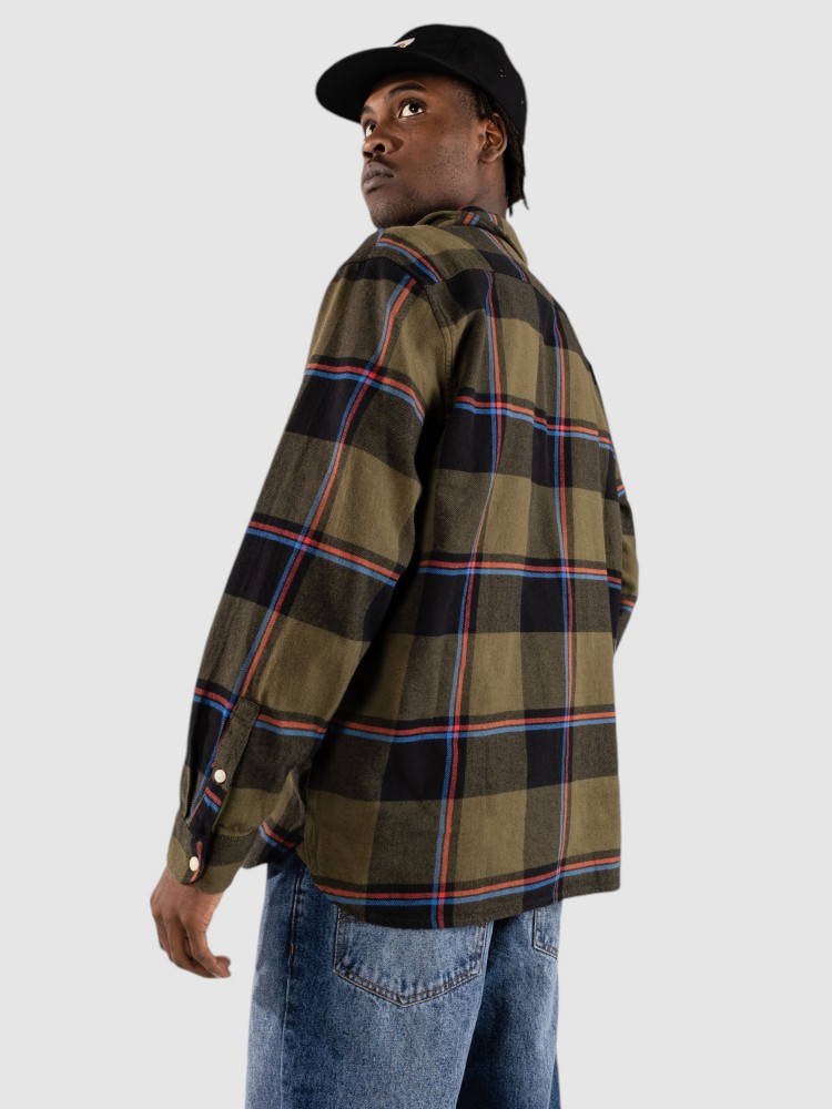 Рубашка Levi's Jackson Worker Hemd, huck plaid olive night fl — фото 2