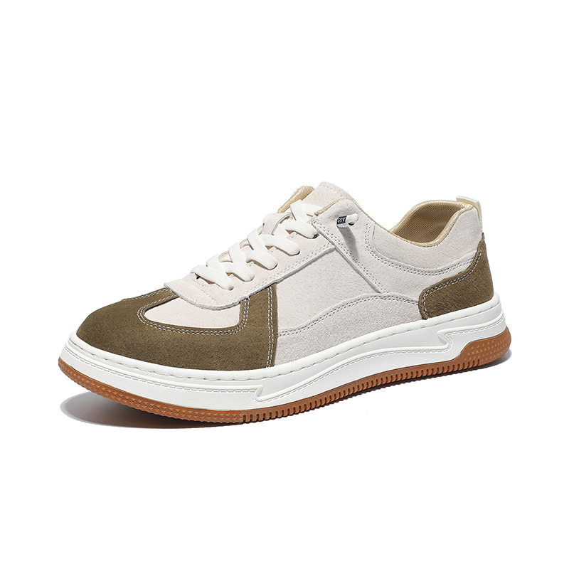 

PLO CART Низкие скейтерские кроссовки мужские хаки белые, цвет Khaki White