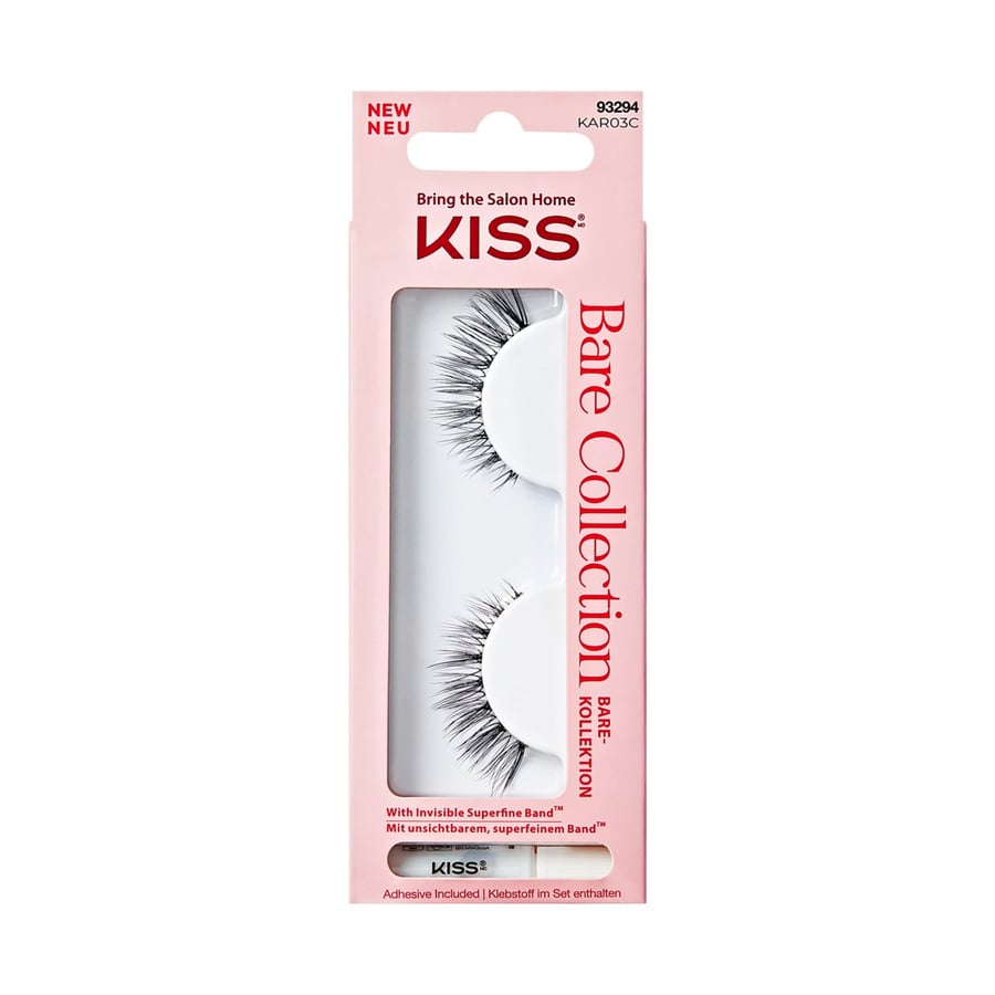 

Искусственные ресницы супертонкие полоски Bare Collection KAR03C Kiss 1 пара