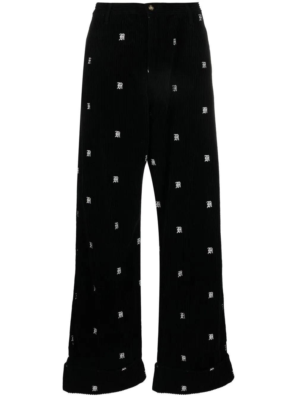 

Вельветовые брюки с вышитым логотипом R13, черный