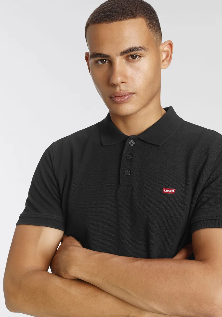 Рубашка-поло Levi's "LE NEW LEVIS HM POLO" с маленьким логотипом в виде крыла летучей мыши, черный — фото 4