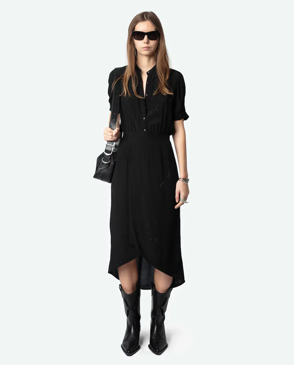 

Асимметричное платье Rimaz со стразами Zadig & Voltaire, черный
