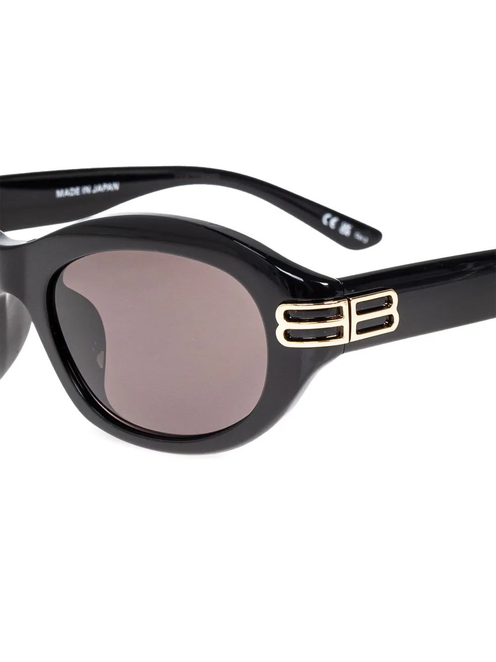 Солнцезащитные очки в овальной оправе с логотипом Balenciaga Eyewear, черный — фото 3