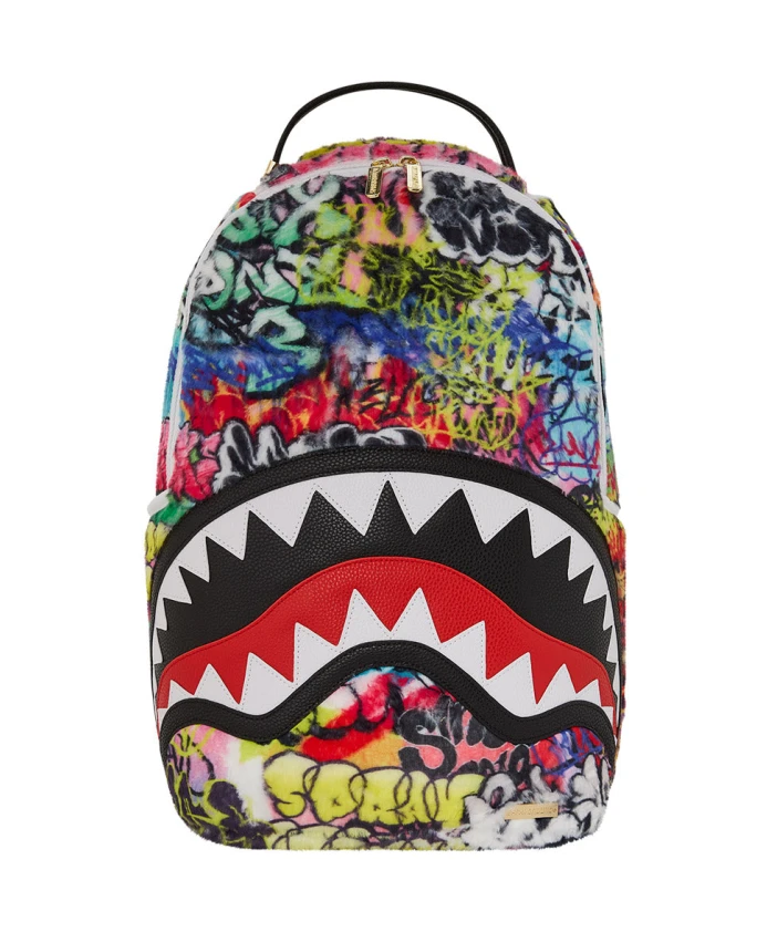 

Рюкзак из искусственного меха Graffiti Sprayground, мультиколор