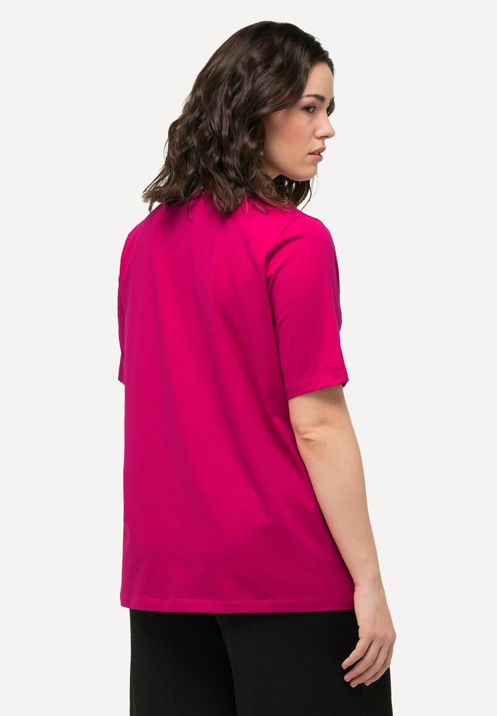 

Базовая футболка CUTOUT SPLIT NECK Ulla Popken, розовый