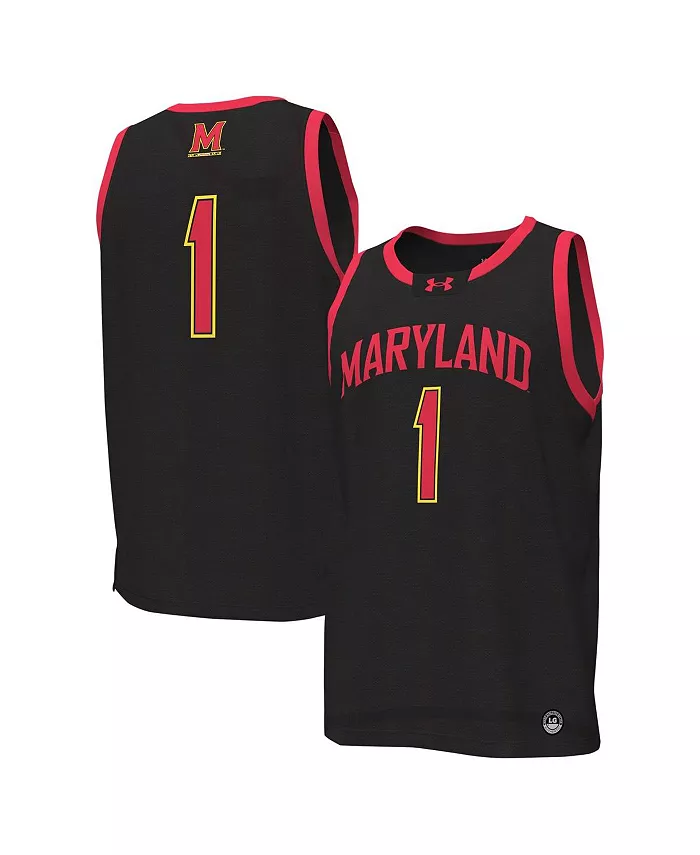 

Мужская баскетбольная майка-реплика #1 Maryland Terrapins Under Armour, черный