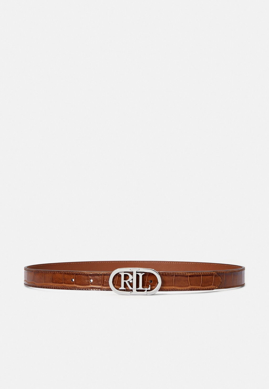 

Пояс LOGO REVERSIBLE EMBOSSED SKINNY BELT Ralph Lauren, коньяк