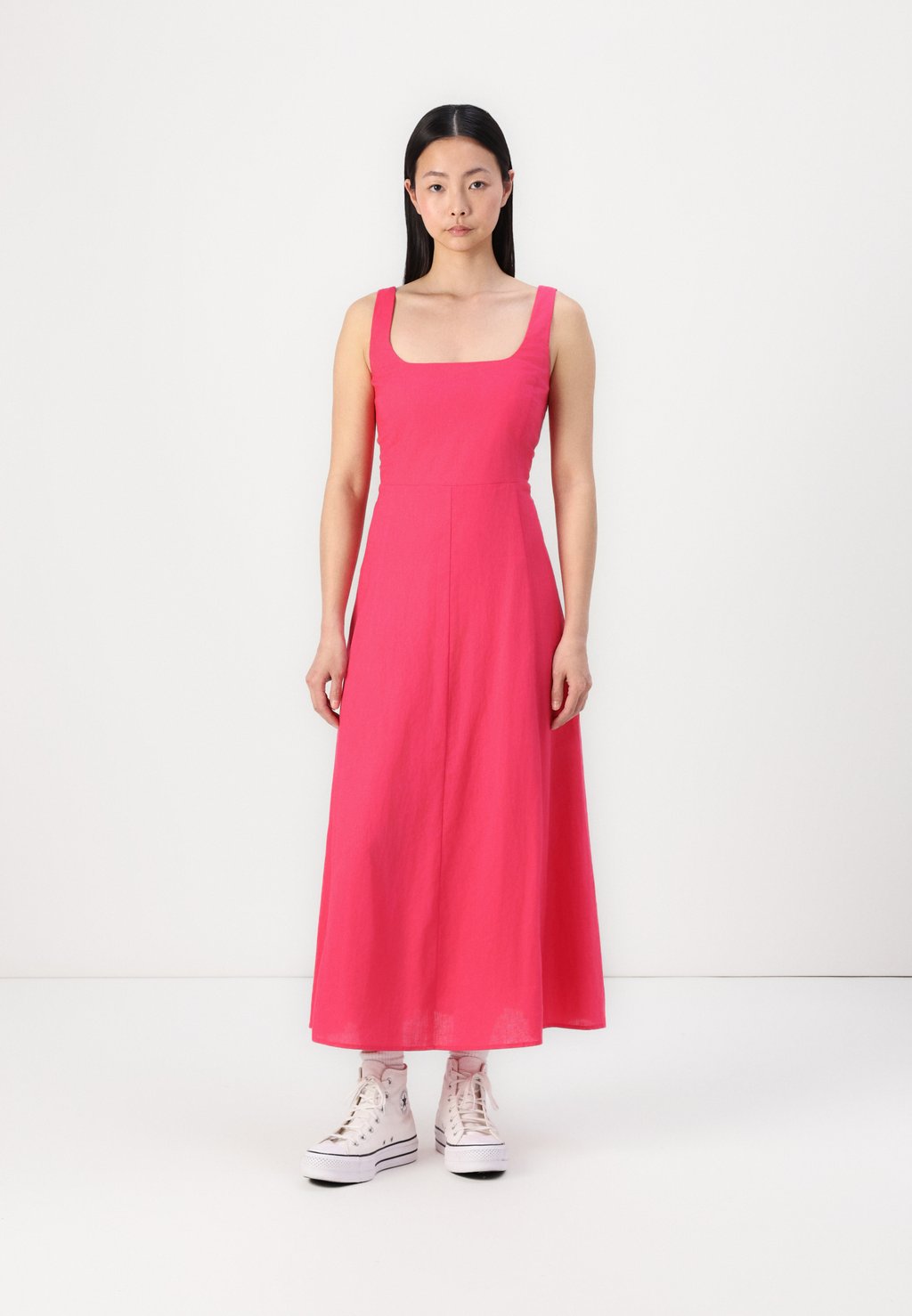 

Платье макси SQUARE NECK MAXI GAP, светло-красный