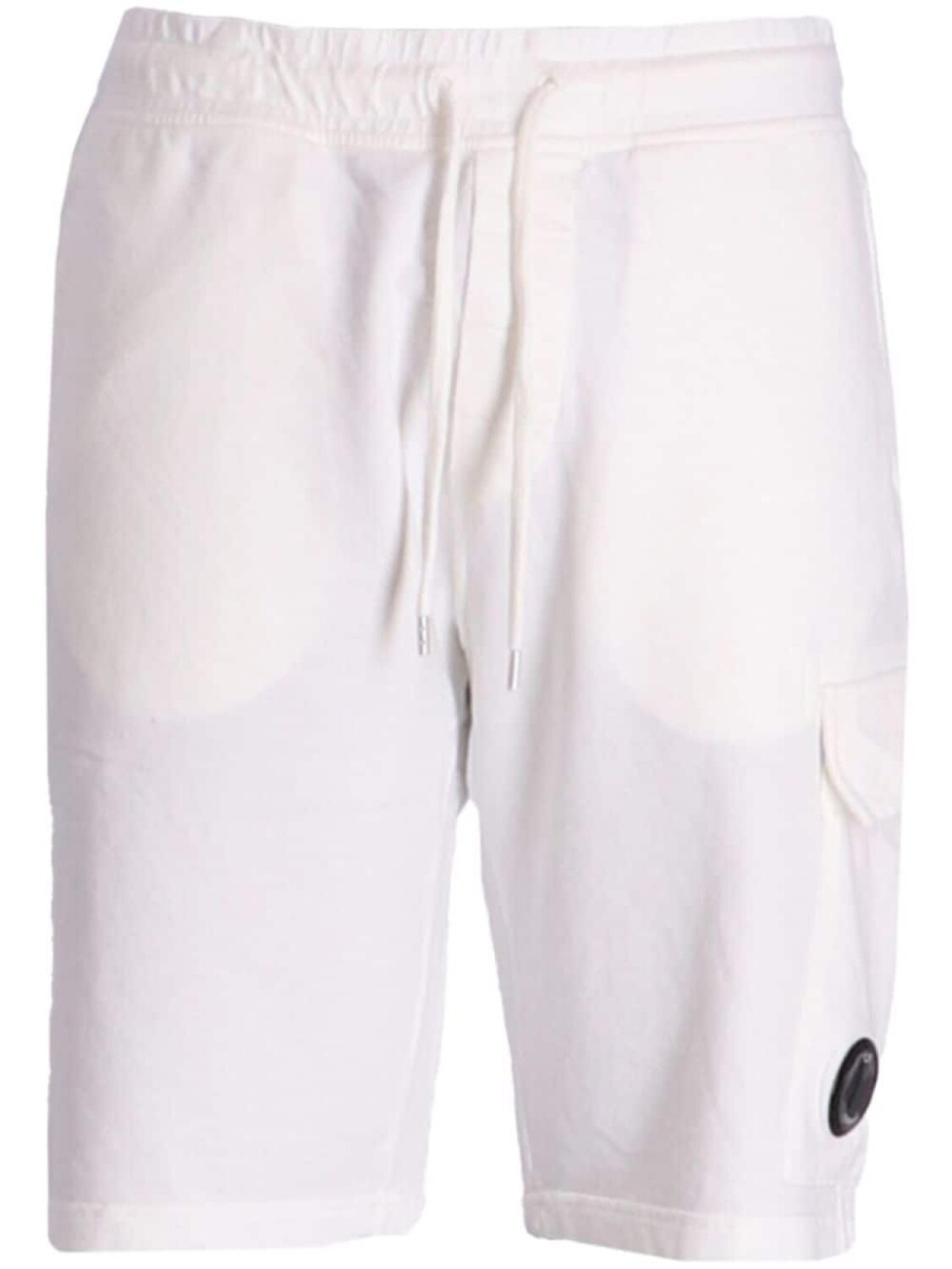 

C.P. Company Lens-detail cotton track shorts, белый