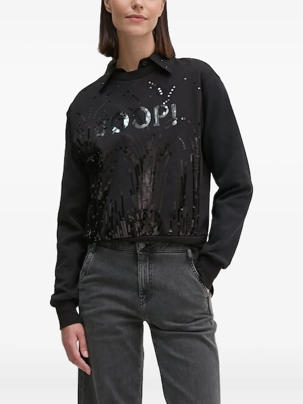 

Толстовка с воротником, украшенным пайетками Joop!