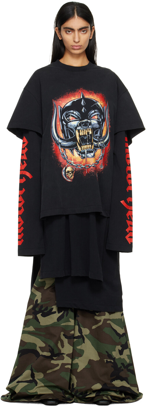 

Черное платье-миди Motorhead Vetements