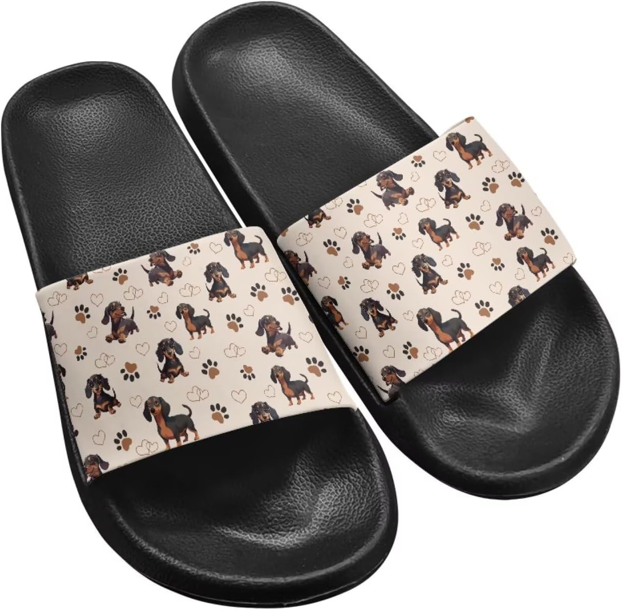 

Женские и мужские повседневные слайд сандалии Hechitok, удобная мягкая подошва, нескользящие ЭВА сандалии на плоской подошве, для ванной и душа, Dog and Paws