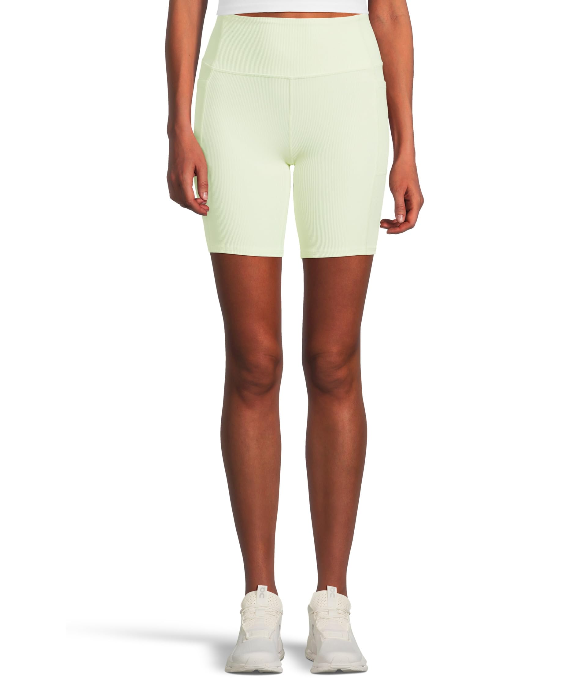 

Шорты SKECHERS Go Walk Ribbed High Waist 8 inch Bike Shorts, цвет Lime Cream