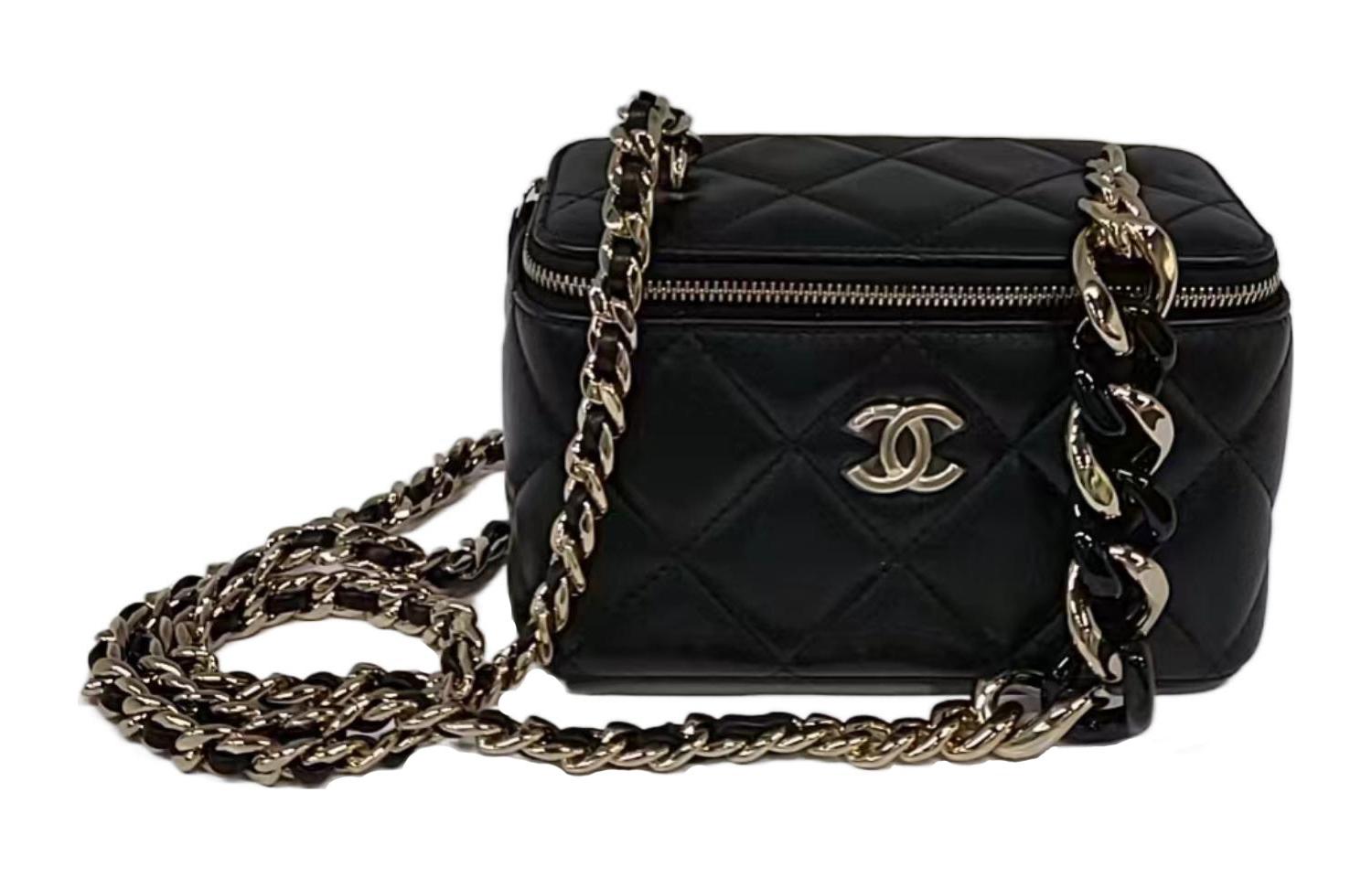 

CHANEL 22c ранняя весна овчина наплечная сумка, кроссбоди женская black