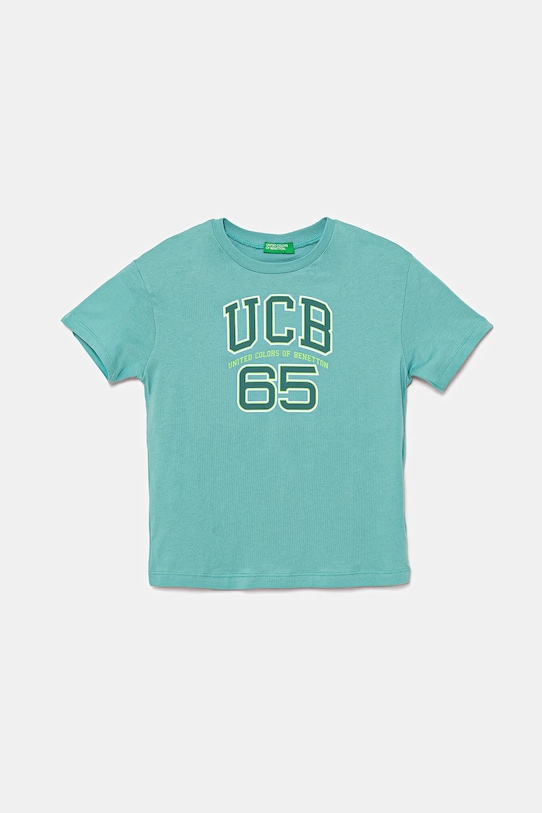 

Детская хлопковая футболка United Colors Of Benetton, бирюзовый