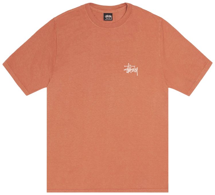 

Футболка Stussy Built In USA Tee Pigment Dyed 'Rust', оранжевый