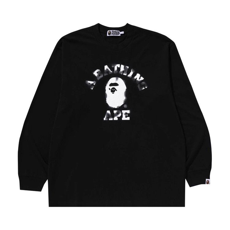 

Футболка BAPE College Relaxed Fit Long-Sleeve Tee, Black
