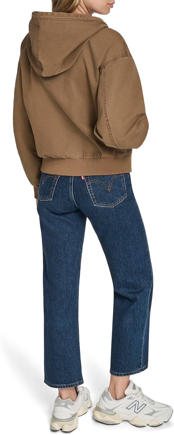 Женская куртка-бомбер Levi's Workwear Hoody Bomber (стандартные и большие размеры), Worker Brown (Unfilled) — фото 3