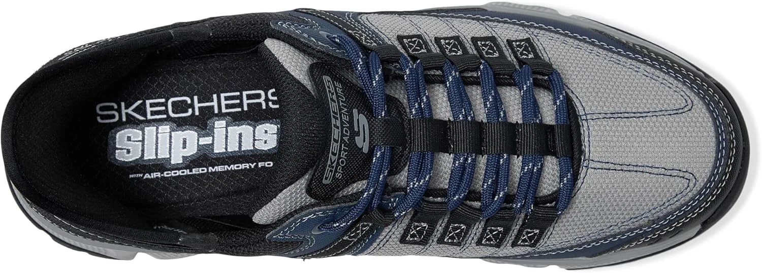 Мужские кроссовки Skechers Summits Hands Free Slip-in, серый/темно-синий — фото 2