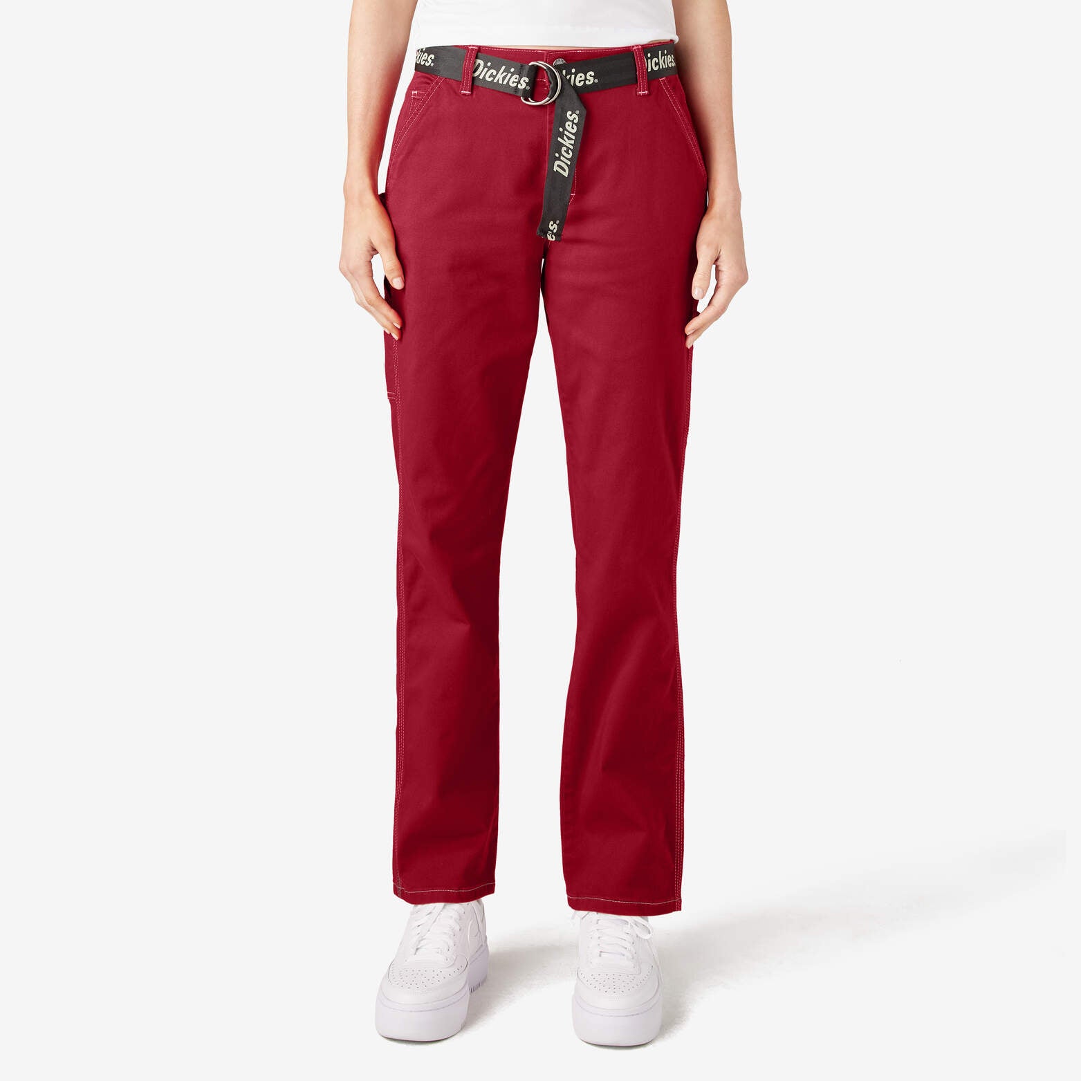 

Женские плотницкие брюки с высокой талией Dickies, цвет english red (er)