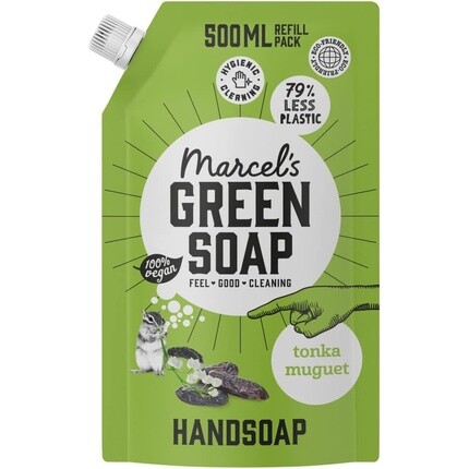 

Сменный блок для мыла для рук Tonka & Muguet 500мл, Marcel'S Green Soap