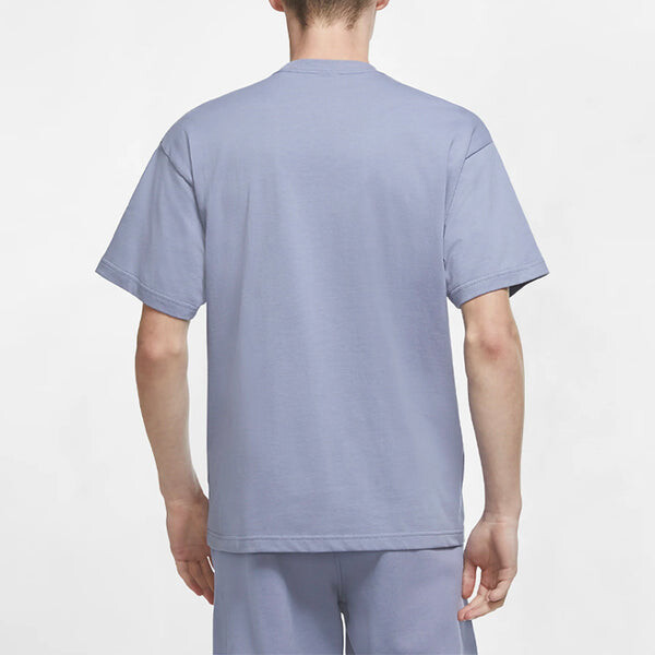 Футболка lab solo swoosh basic sports short sleeve Nike, индиго — фото 3