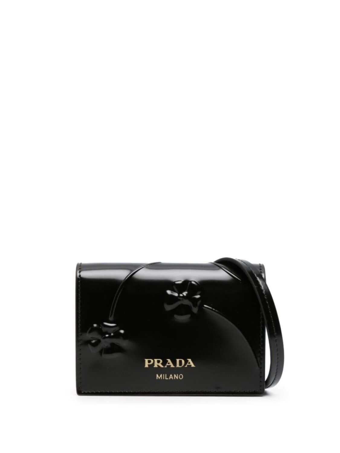 

Prada кошелек с тиснением, черный