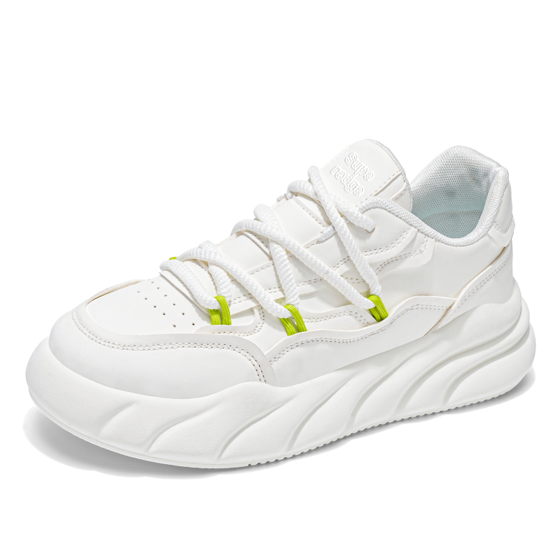 

SUPEREDGE Дышащие устойчивые к истиранию противоскользящие скейтбордские кроссовки мужские низкие белые, цвет White