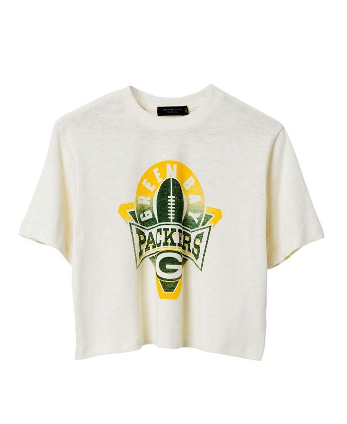 

Женская футболка NFL Green Bay Packers с воротником-стойкой Junk Food Clothing, белый