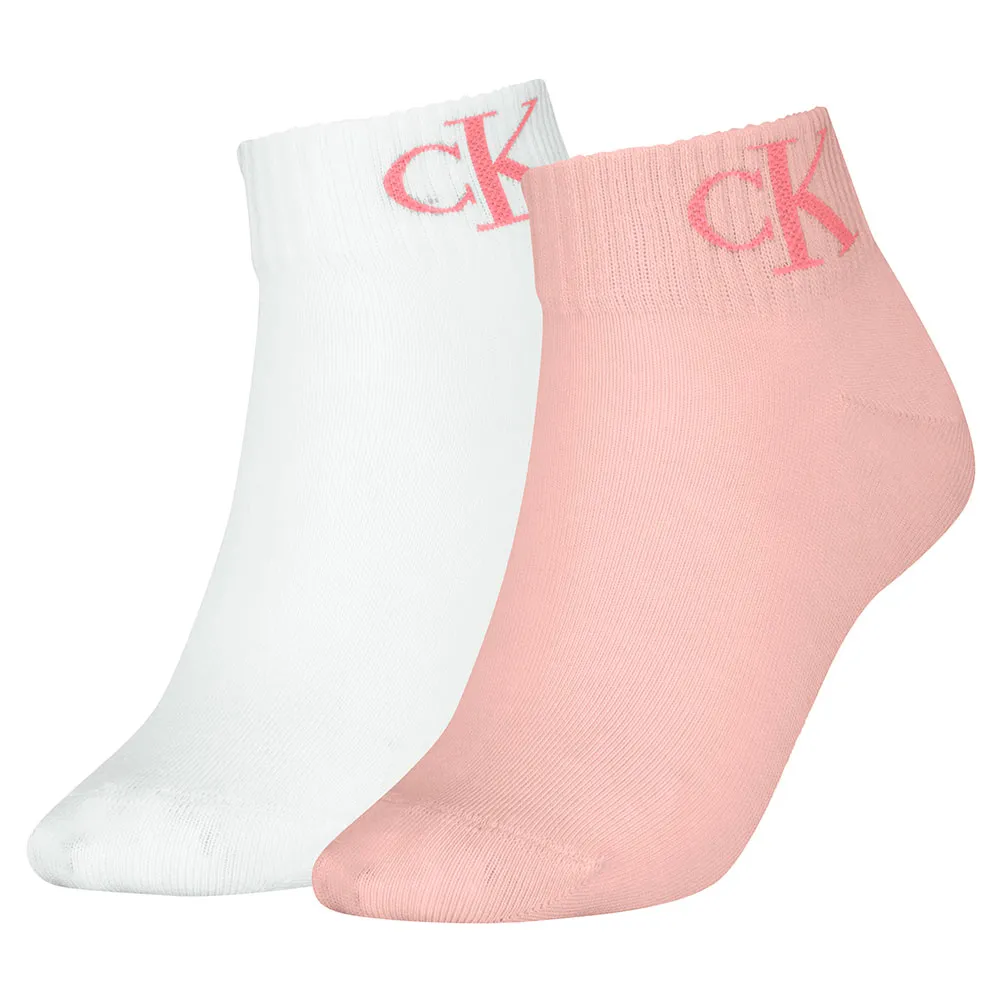 

Носки 2 шт Calvin Klein Jeans Quarter Monogram, белый