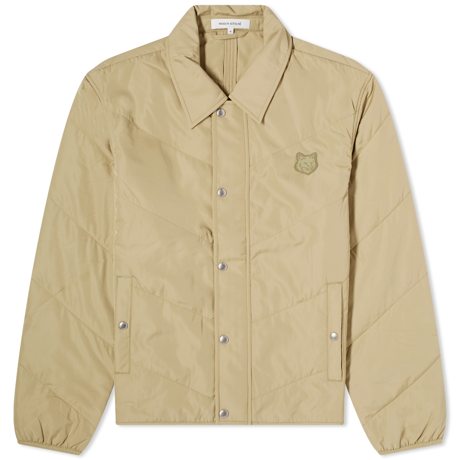 

Куртка Maison Kitsuné Quilted Shirt, цвет Canvas