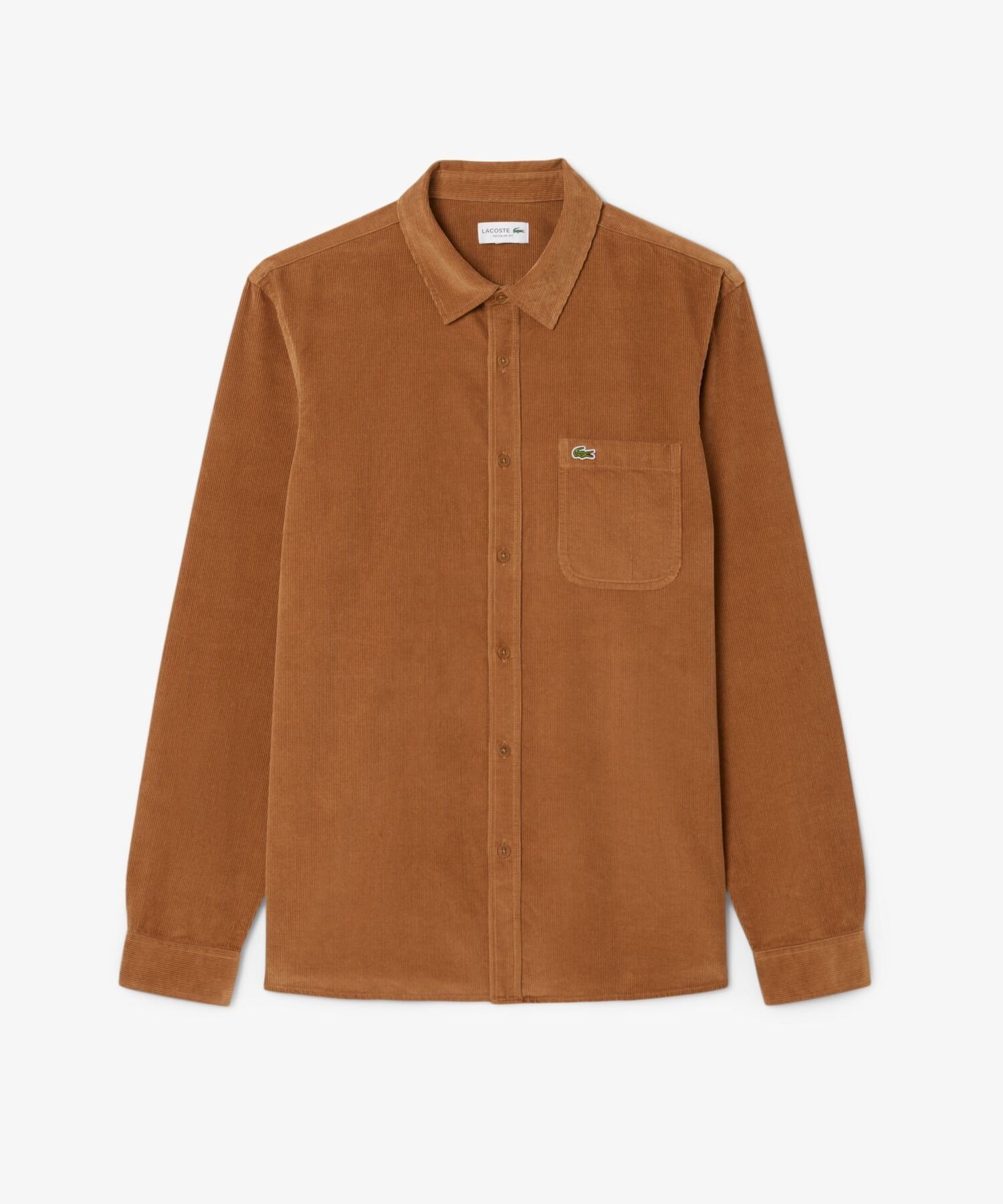 Вельветовая рубашка Essential LACOSTE, Camel — фото 3