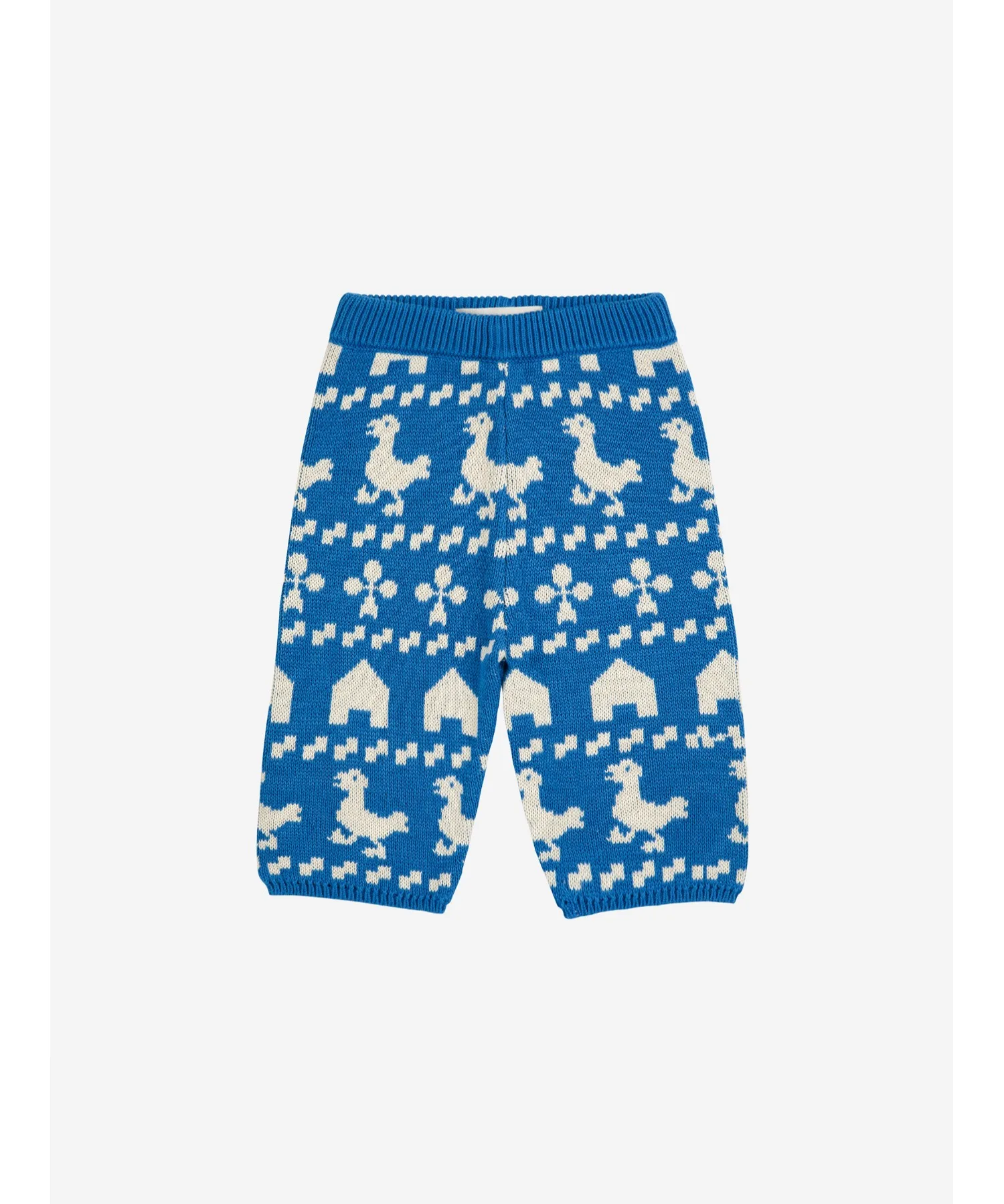 Детские штаны BOBO CHOSES Farm all over knitted голубые