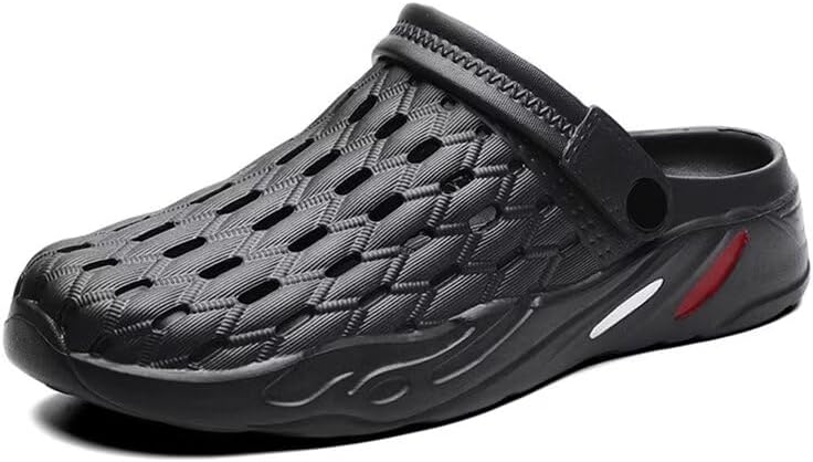 

Мужские облегченные летние сандалии с закрытым носком для пляжа, реки и ванной Zonkacen, черный