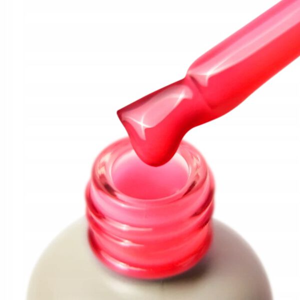 Гель для моделирования ногтей УФ/LED неоновый кораллово-розовый, 8 мл Pnb Strong iron gel, цвет neon coral pink — фото 3