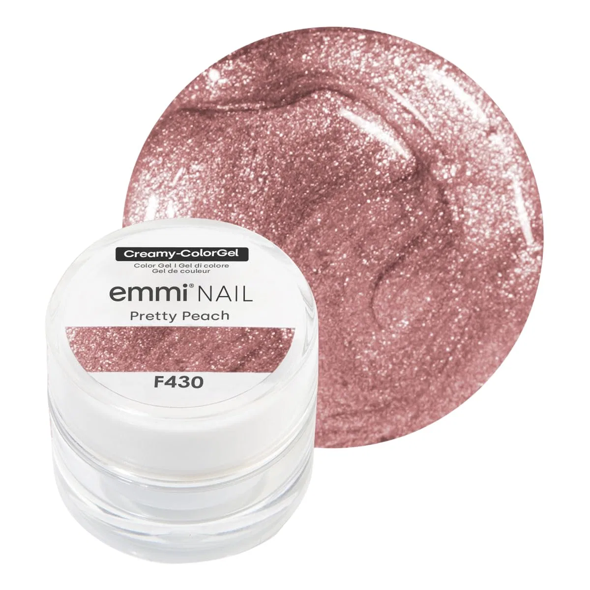 Цветной гель Emmi Nail Glitter Pink, УФ/LED гель 5 мл Emmi Nail