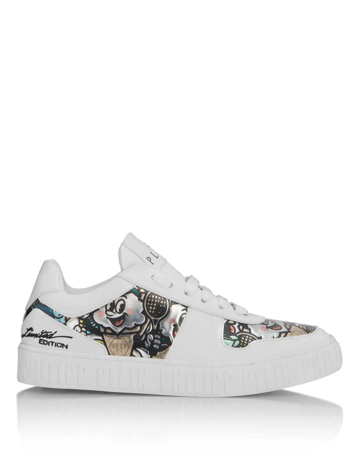 Низкие кроссовки, 3D-мороженое PHILIPP PLEIN, белый — фото 3