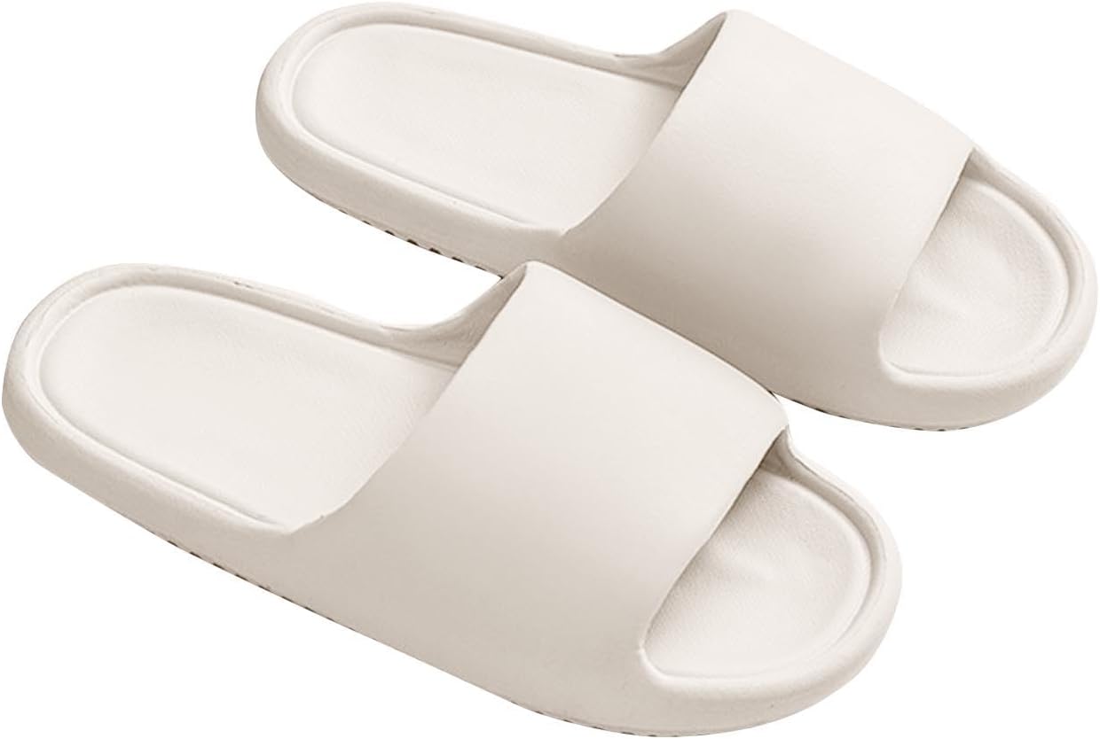 

Душевые шлепанцы для мужчин и женщин, легкие, быстро сохнущие, нескользящие тапочки для ванной, мягкие и удобные домашние тапочки, сандалии для дома и улицы Generic, белый