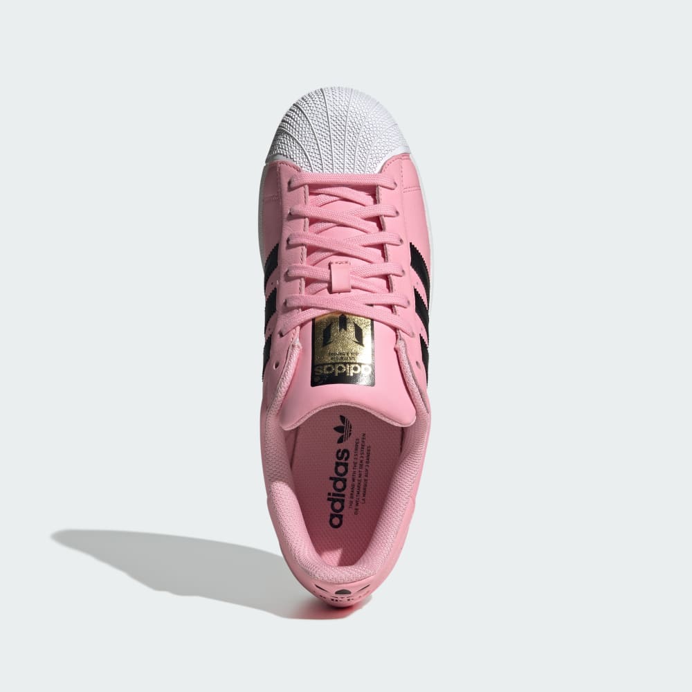 Кроссовки Adidas Superstar Messi Shoes, цвет Light Pink/Core Black/Gold Metallic — фото 2