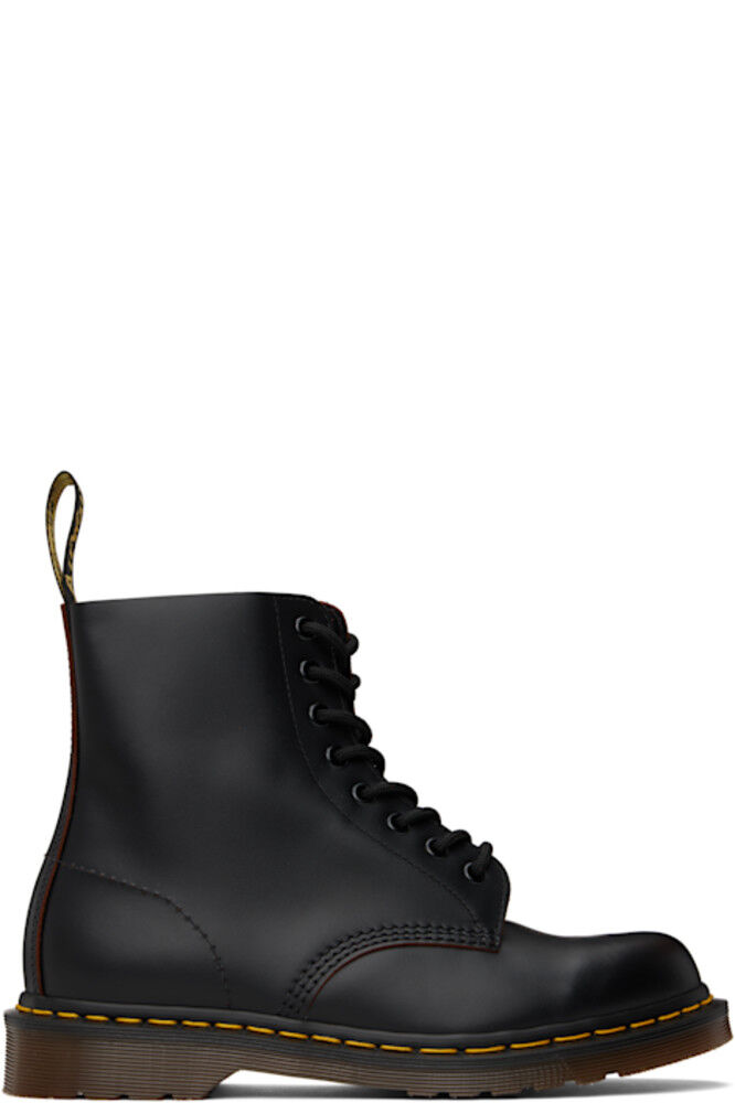 

Черные винтажные ботинки 1460 года, сделаны в Англии Dr. Martens, Черный, Черные винтажные ботинки 1460 года, сделаны в Англии Dr. Martens