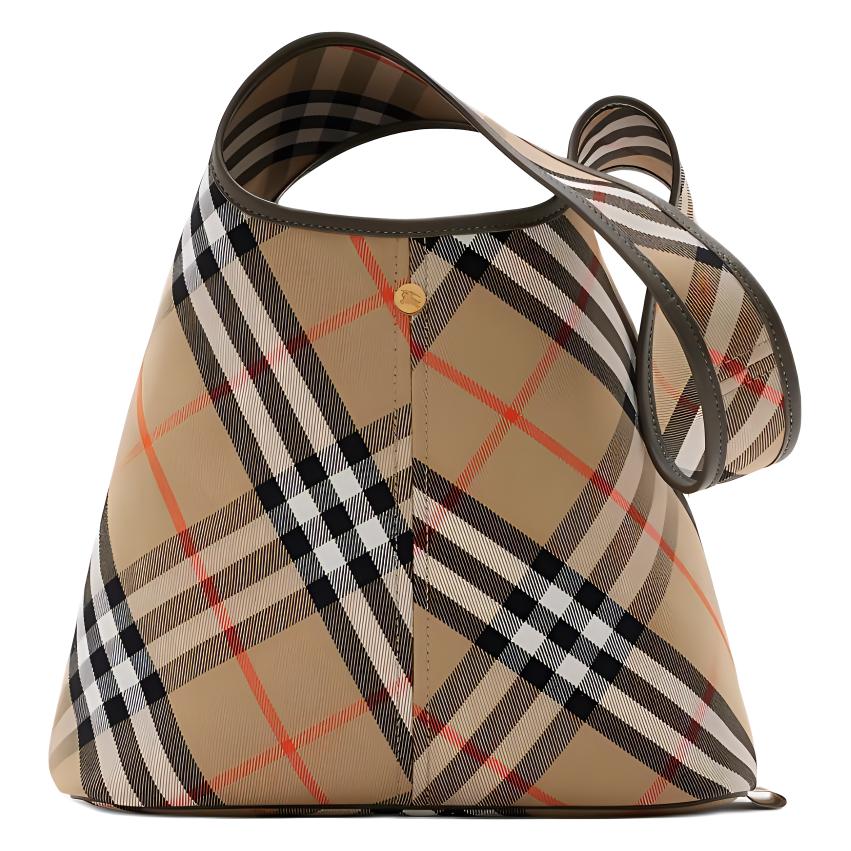 

Burberry Хлопковая сумка через плечо малого размера женская песочная