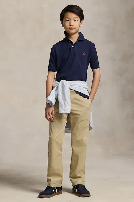 Поло детское хлопковое Polo Ralph Lauren, синий — фото 4