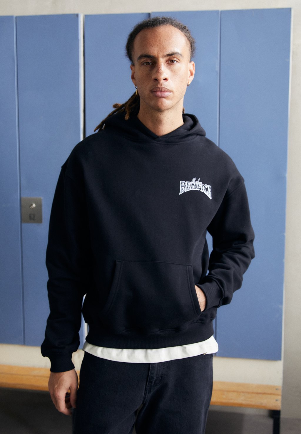

Толстовка с капюшоном BENFICA ESTADIO HOOD - Club wear Legacies, черный