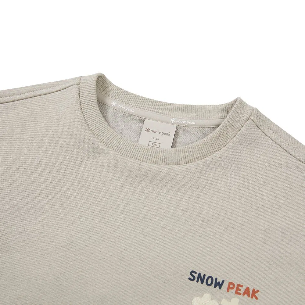 Детский свитшот Snowpeak Apparel Kids с графическим принтом, светло-бежевый — фото 4