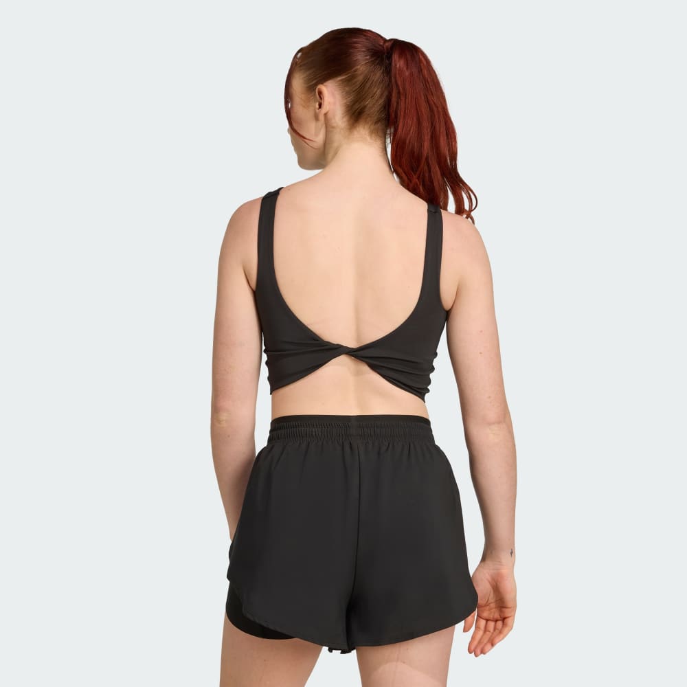 Спортивный топ Adidas Power Light Support Bra Tank, черный — фото 2
