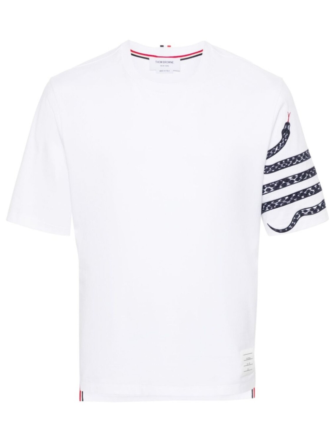 

Thom Browne футболка с вышивкой, белый