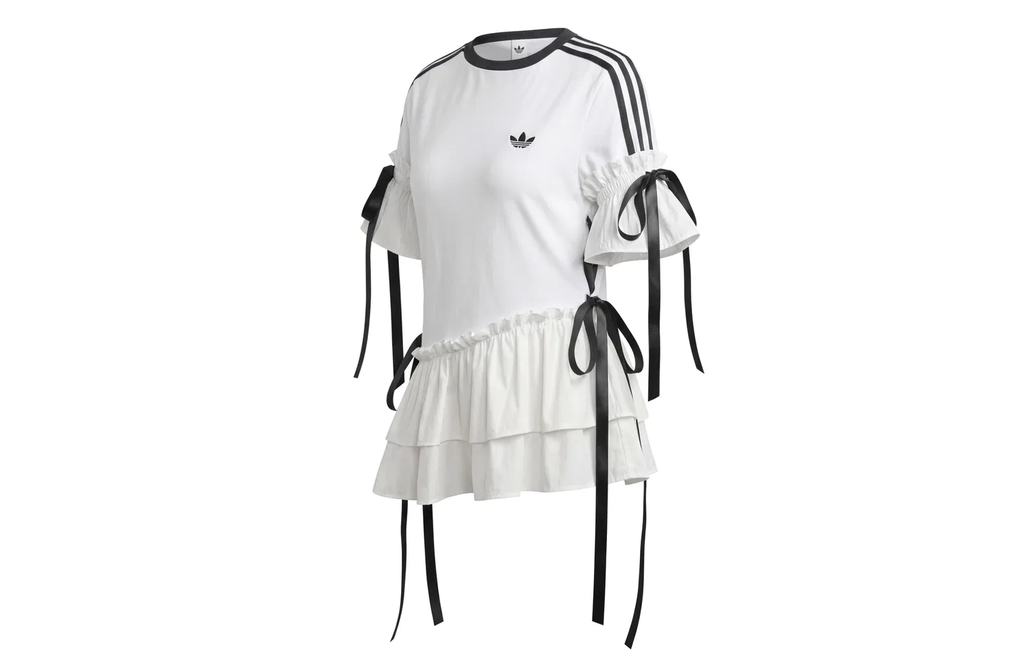Футболка 3 Stripes женская Adidas Originals, White — фото 4