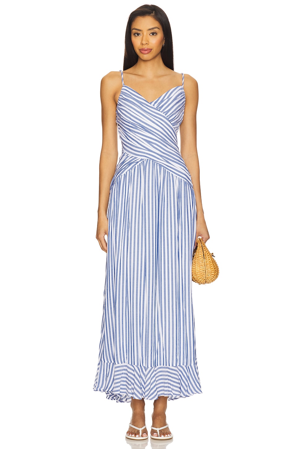 

Длинное платье Noah от Line & Dot, blue & white