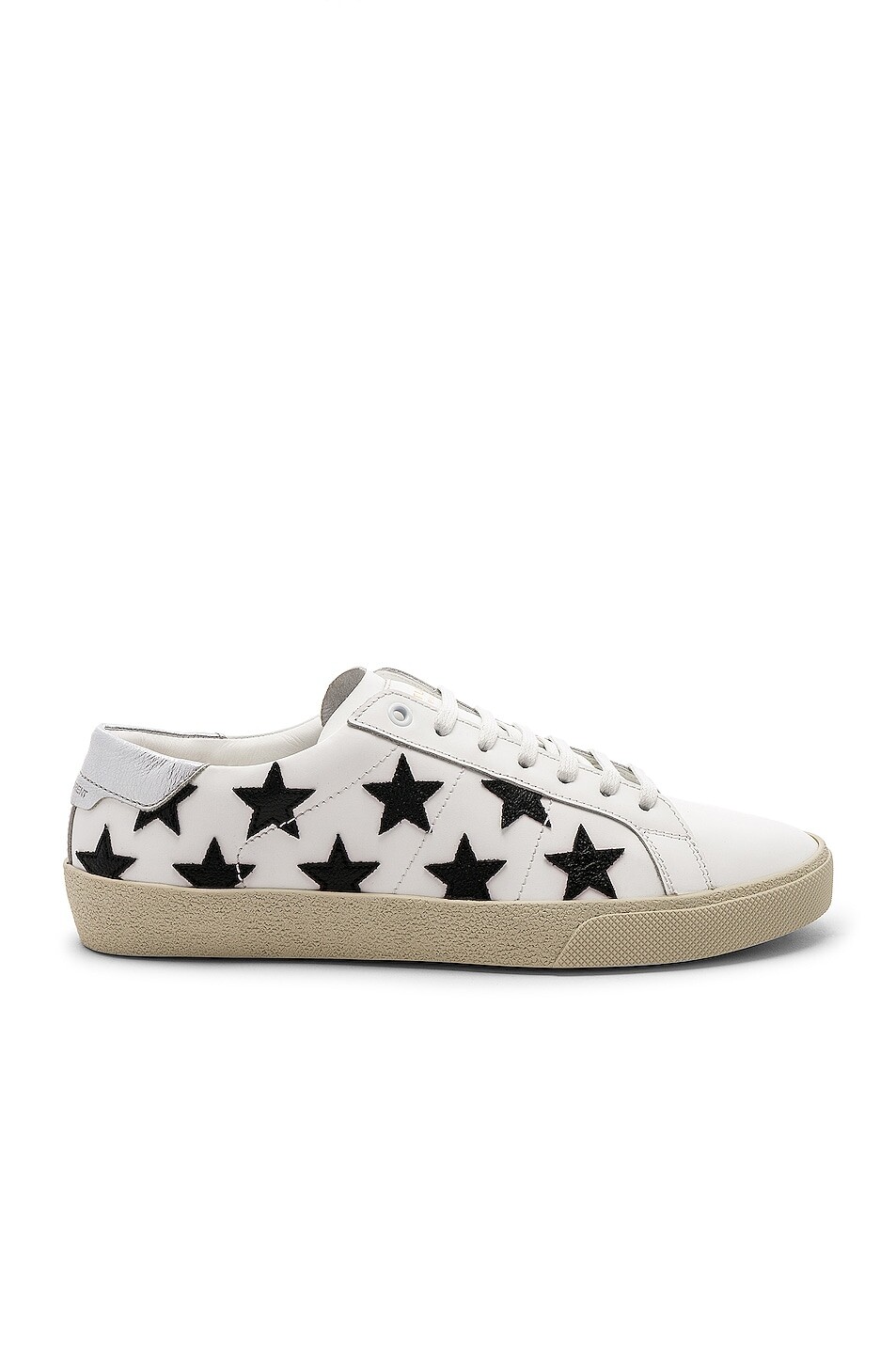 

Кроссовки Saint Laurent Leather SL/06 Low-Top Stars, цвет Optic White & Black & Silver, Белый, Кроссовки Saint Laurent Leather SL/06 Low-Top Stars, цвет Optic White & Black & Silver