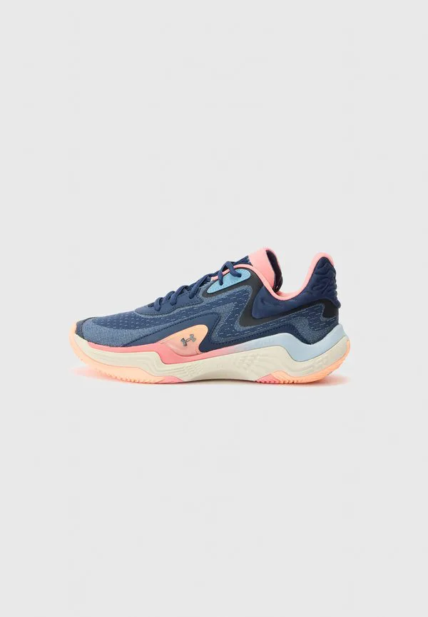 Баскетбольные кроссовки spawn Under Armour, Blue Calm/Sun Kiss/Washed Navy